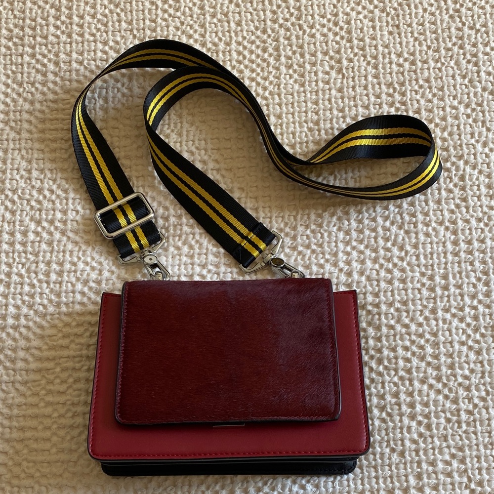 Stylish Red Leather Crossbody Bag